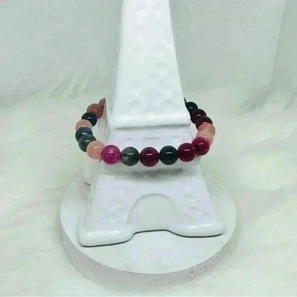 Berries Tourmaline Stone Beaded Bracelet - Picture 3 of 6